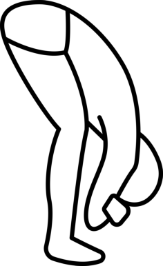 Man Flexing Waist To Feet Sketch Style Svg Vector, Free Vectors File